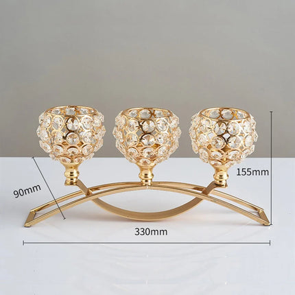 Metal Candle Holders Candlestick Crystal