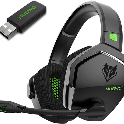 NUBWO G06 Gaming Headset for PS5, PS4, XBOX,PC, Mac, 2.4GHz Ultra-Low Latency Noise Cancelling Bluetooth Headphones With Mic