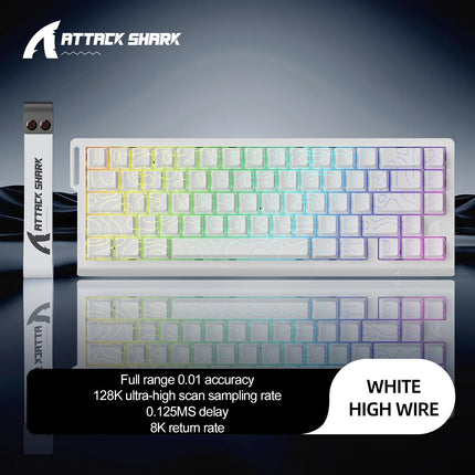 8K Magnetic Gaming Keyboard ATTACK SHARK X68HE Wired and FREEWOLF F68 Wired F68Pro Wireless for Pro Gaming 0.01mm Rapid Trigg