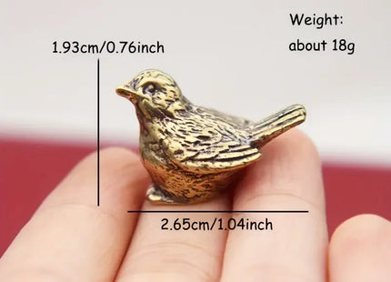 Pure Brass Rooster Figurine - Intricate Golden Animal Brass Home Decor