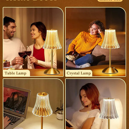 Table Lamp LED Touch Sensor Desktop Night Light Rechargeable Wireless