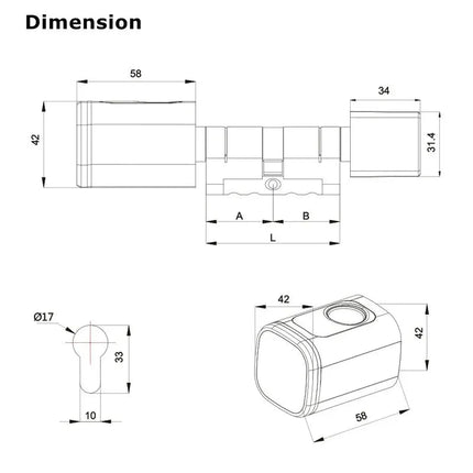 Smart  Lock With Tuya Bluetooth Fingerprint 13.56mhz IC Card Include