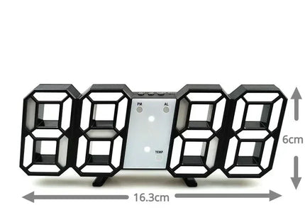 3D LED Digital Alarm Clock Wall Clock