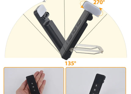 Clip-on Bookmark Book Light With Timer USB Rechargeable
