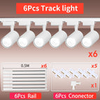 6Pcs White Body-Set / 40W warm light
