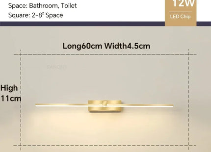 Modern LED Bathroom Hardware Wall Lamp