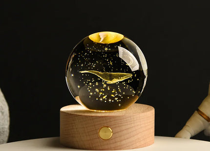 3D Crystal ball Planet Night Light