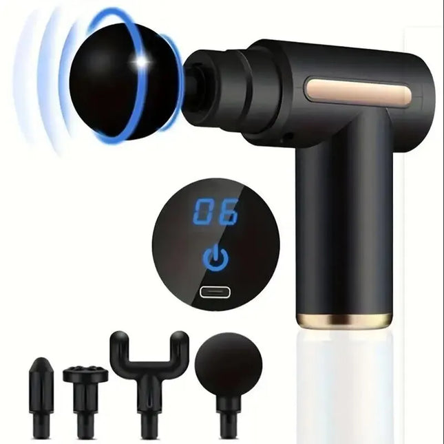Massage Gun Fascia Deep Muscle Relax Body Neck Massager Electric Fitness Equipment Noise Reduction Male Female