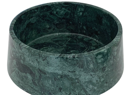 Dark Green Marble Dog Bowl