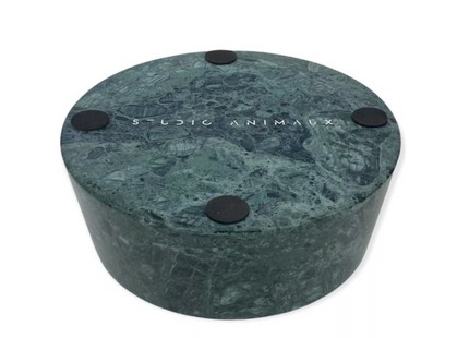 Dark Green Marble Dog Bowl