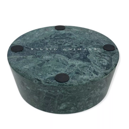 Dark Green Marble Dog Bowl