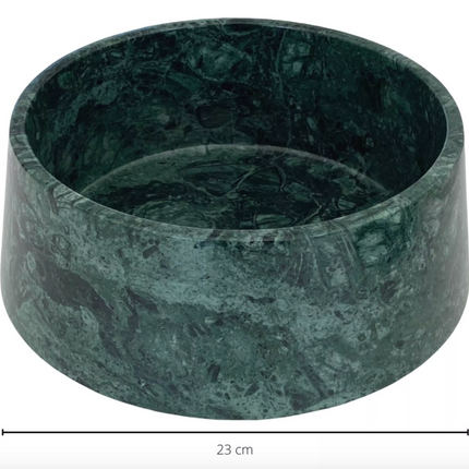Dark Green Marble Dog Bowl