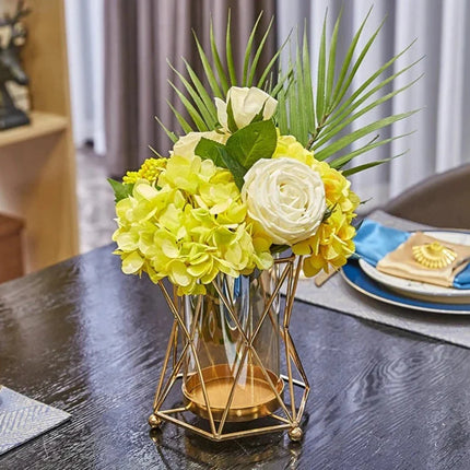 Golden Vase Metal Flowers Pot