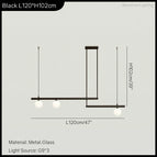 Black 3 heads / White glass / Warm Light