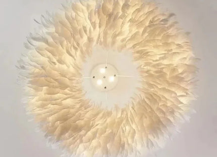 Led Ceiling Chandelier With Feathers Pendant Hanging Light