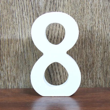 8 CM  White Wooden Letters