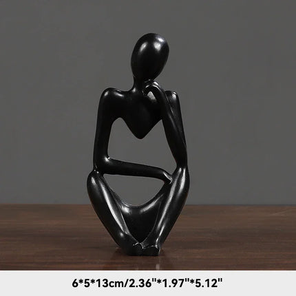 Sand Color The Thinker Abstract Statues