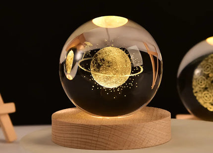 3D Crystal ball Planet Night Light