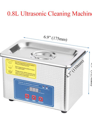 0.8L 1.3L Digital Ultra sonic Cleaning Machine Home Watch Ultrasound Cleaner Bath Toys Washer for Jewelry Rings Dental Glasses