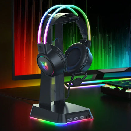 ONIKUMA RGB Gaming Headphones with HD Flexible Mic 3.5mm Gaming Headsets For PC Xbox PS4 PS5 Switch Computer Games