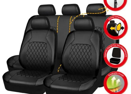 Universal Car Seat Cover PU Leather Car Seat Cushion Full Surround Protective Pad