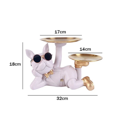 Bulldog Cool Sculpture Dog Ornament