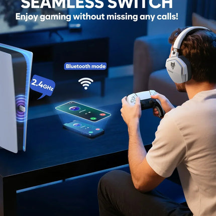 NUBWO G06 Pro Wireless Gaming Headset with Charging Station for Headset and PS5 Controller