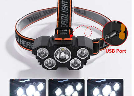 5 LED Headlamp Rechargeable