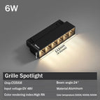 Grille Spotlight 6W / Warm Light 3000k