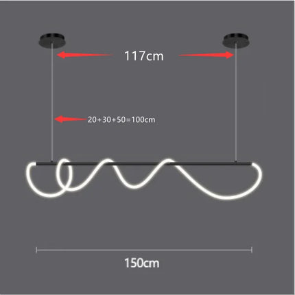 Modern Long Hose Led Ceiling Chandelier