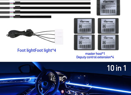 Car Ambient Lights RGB 64 Color Universal LED Interior