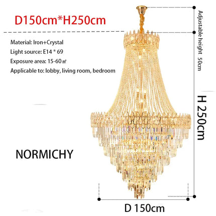 Modern Crystal Chandelier Wedding Hall Villa Hotel Hall Living Room