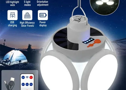 Solar Outdoor Folding Light Portable USB Rechargeable