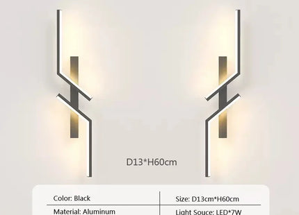 LED Wall Lamp Modern Minimalist Strip Wall Decor Lights