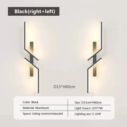 LED Wall Lamp Modern Minimalist Strip Wall Decor Lights