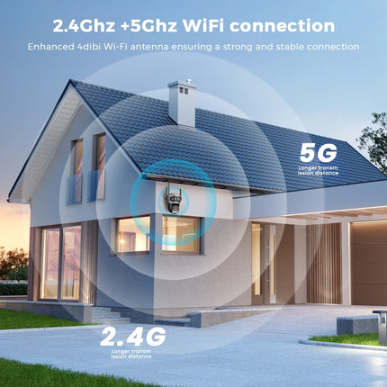 Camera Outdoor Auto Tracking Multi Screens 5X Digital Zoom PTZ Security Protection