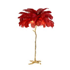 RED / Gold lamp body / H170cm 45 feathers
