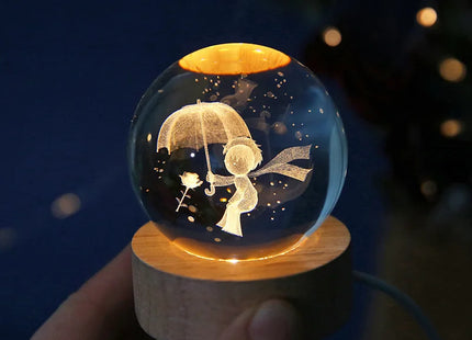 3D Crystal ball Planet Night Light
