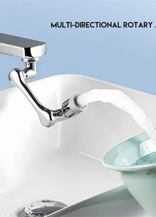 1080° Universal Rotation Faucet Extender Sprayer Head Two-mode Multi-function Faucet Robotic Arm Kitchen Bathroom Accessories