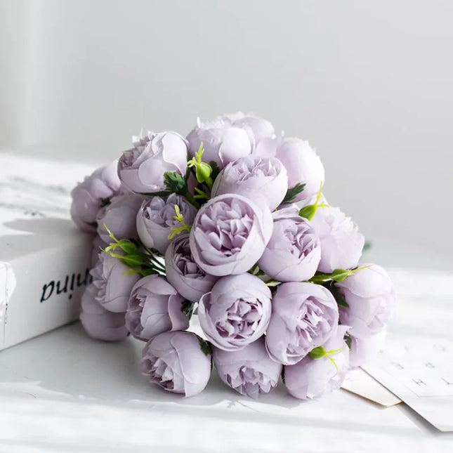 Rose Pink Peony Artificial Flowers Silk