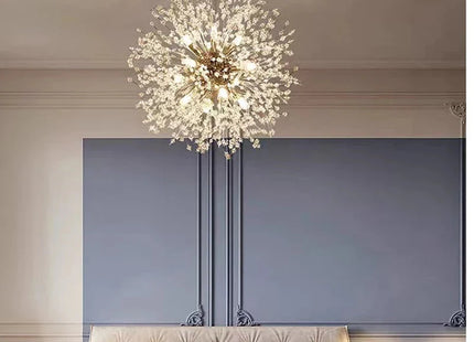 Modern Sky Star Fireball Crystal Pendant LED Light