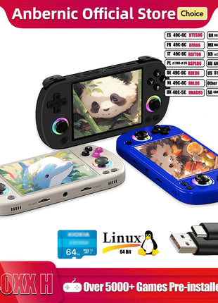 ANBERNIC RG40XX H Handheld Game Console 4.0-in 640*480 IPS Screen 3200mAh 64 Bit System With RGB Light Built in 5K+Games RG40XXH