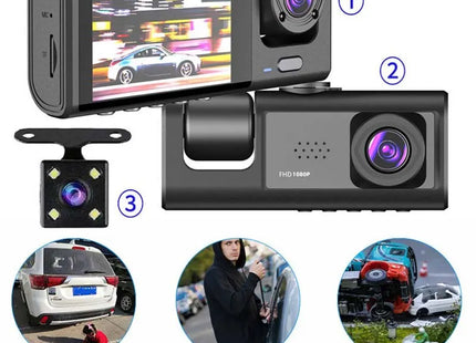 Dash Cam W/ IR Night Vision Loop Recording & 2" IPS Screen