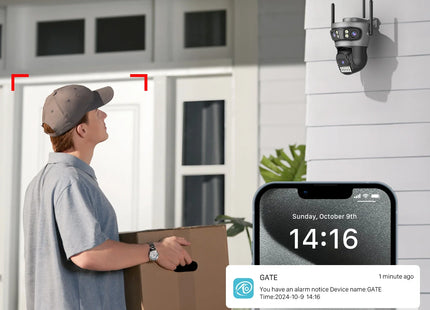 Camera Outdoor Auto Tracking Multi Screens 5X Digital Zoom PTZ Security Protection