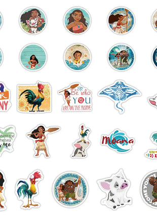 10/30/50pcs Disney Cartoon Moana Stickers Waterproof Decals Laptop Motorcycle Phone Notebook Decoration Anime Sticker Kids Toy