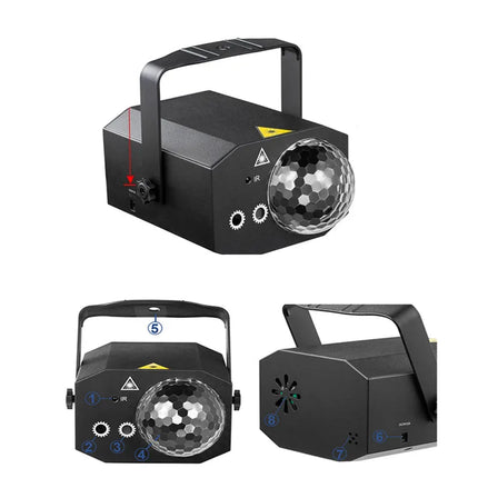 Party Lights Dj Disco Ball Light Pattern Projector Sound Activated