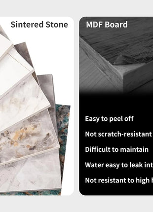 80CM Long Rectangle Marble Console Table for Living Room Entryway Accent Table Metal Frame