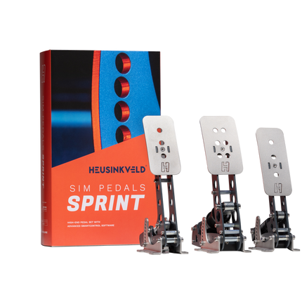Heusinkveld Sprint 3-Pedal Set (Black) – Professional Sim Racing Brake, Throttle & Clutch | Load Cell Precision