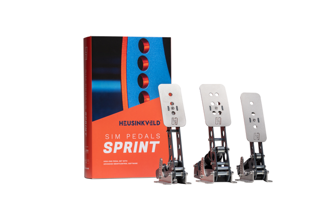 Heusinkveld Sprint 3-Pedal Set (Black) – Professional Sim Racing Brake, Throttle & Clutch | Load Cell Precision
