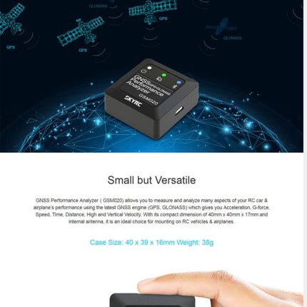 SkyRC GSM020 GNSS Performance Analyzer GPS Speed Meter